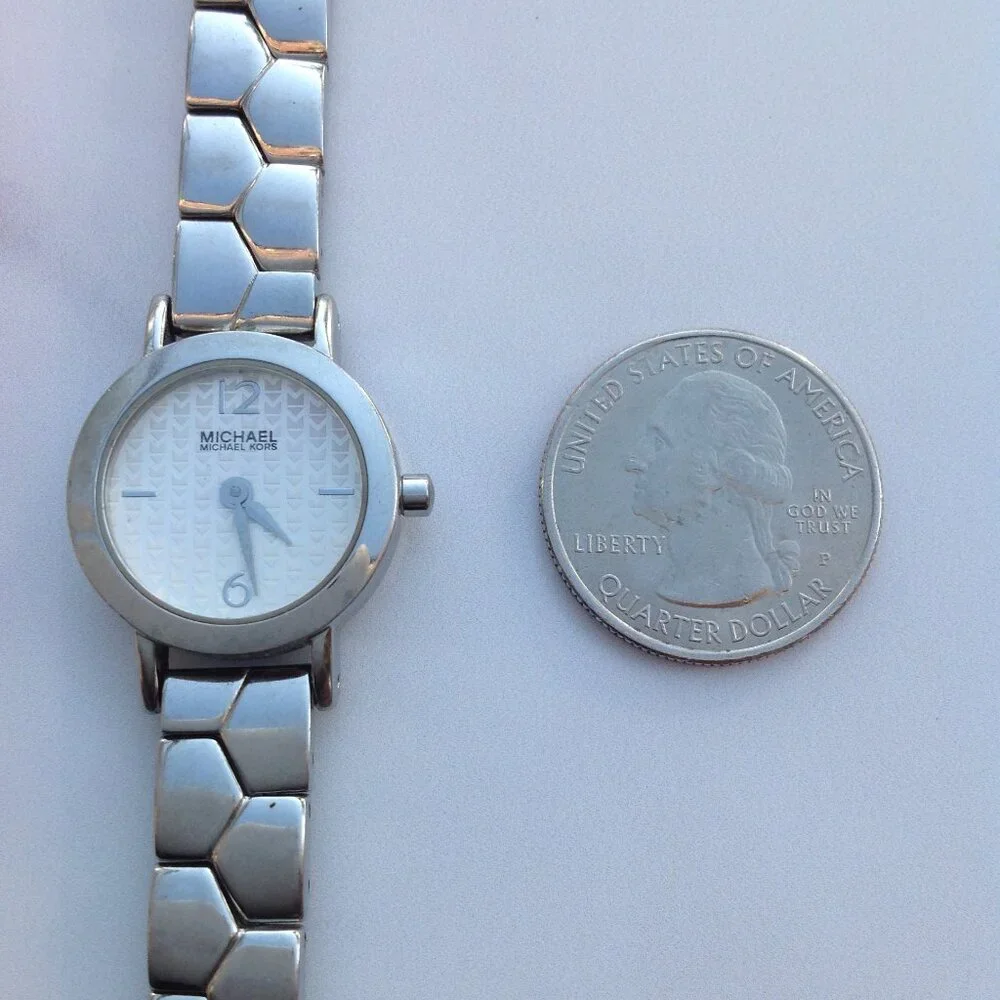Michael Kors Watch Branded Face Silver Bracelet for Ladies